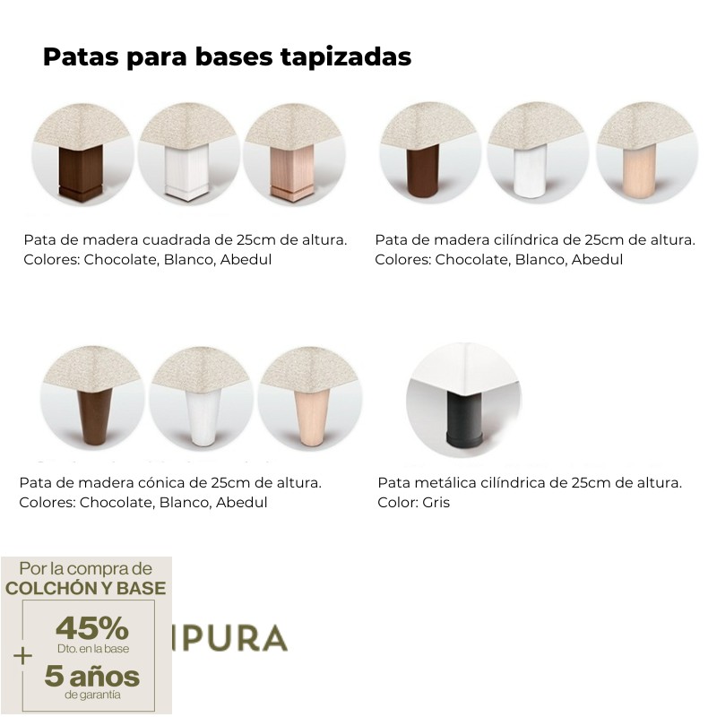 Base Tapizada Sonpura Only Chocolate