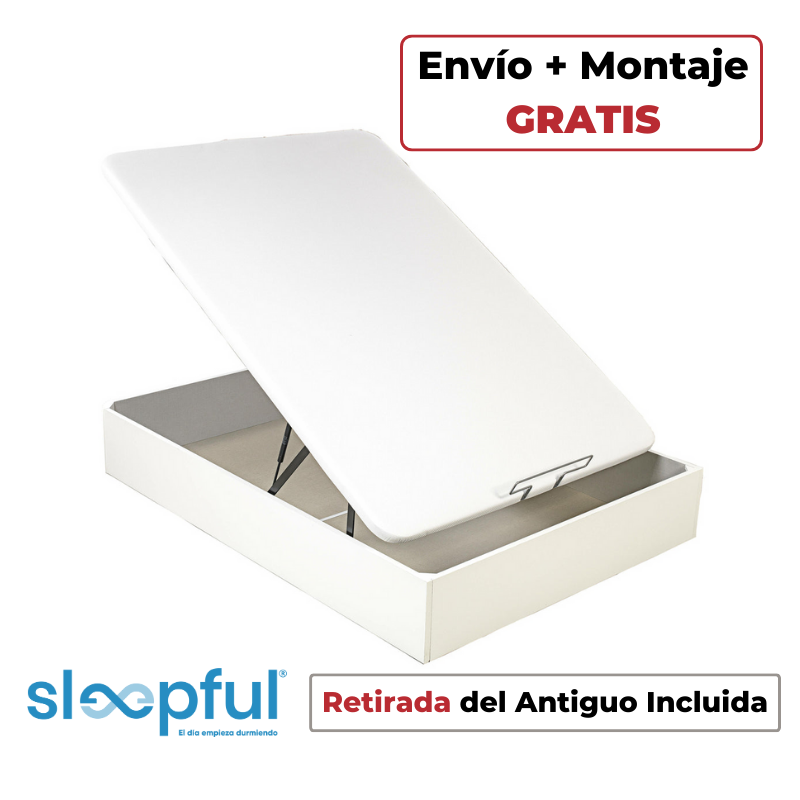 Canapé Abatible de Madera Sleepful® Bedbox Blanco