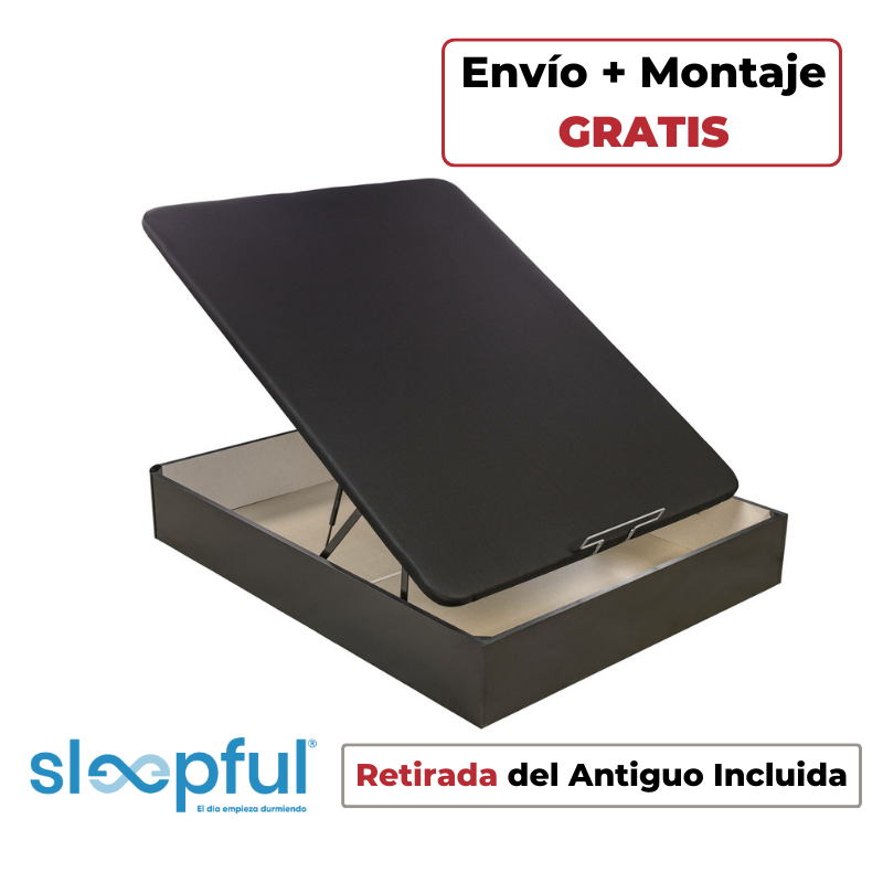 Canapé Abatible de Madera Sleepful® Bedbox Negro