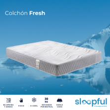 Colchón Sleepful® Fresh Doble Cara Verano/Invierno Tejido Frío X-COOL Y Multi Muelles Ensacados