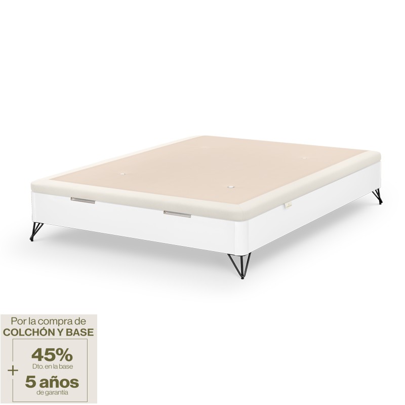 Canapé Abatible Sonpura Con Patas Metálicas Nuit Blanco