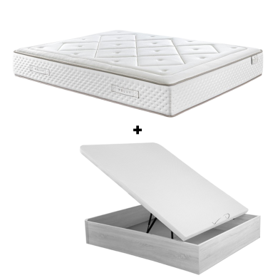 Pack Colchón Gaviota Oro + Canapé Abatible Relax Musa Ártico 38/32cm