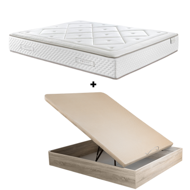 Pack Colchón Gaviota Oro + Canapé Abatible Relax Musa Natural 38/32cm