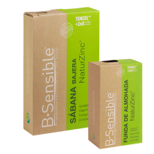Pack Sábana Bajera + Funda Almohada Impermeable B-Sensible Naturzinc de Tencel