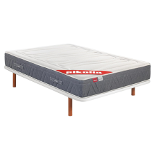 Pack Colchón Pikolin Marisma + Base Tapizada Blanca Con Patas