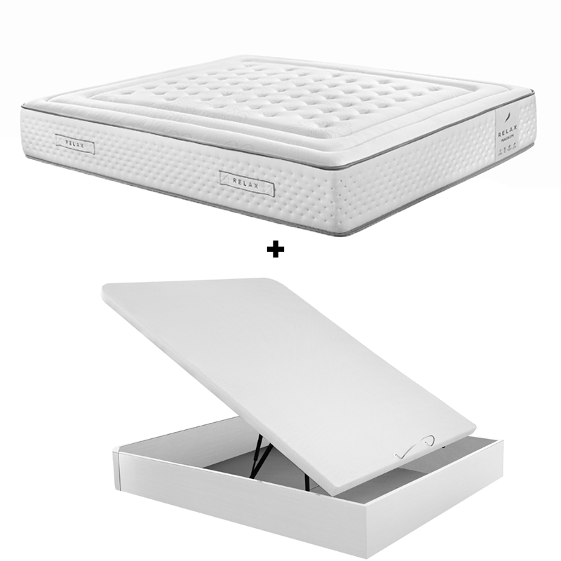 Pack Colchón Magnum + Canapé Abatible Relax Musa Blanco 38/32cm