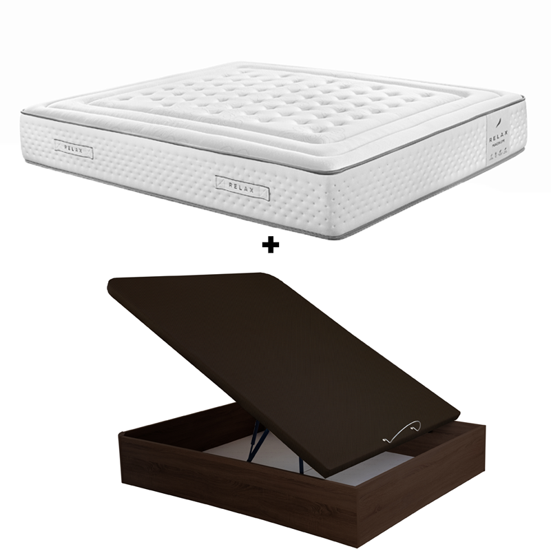 Pack Colchón Magnum + Canapé Abatible Relax Musa Wengué 38/32cm