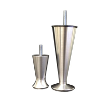 Juego de 4 Patas Fijas Simmons Conique Metal Chrome