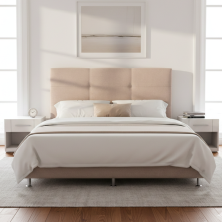 Pack Base Tapizada Maxi Deco + Cabecero Relax Piedra