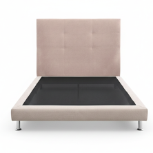 Pack Base Tapizada Maxi Deco + Cabecero Relax Piedra