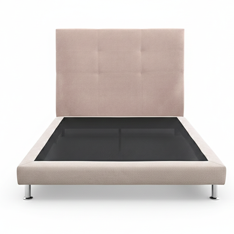 Pack Base Tapizada Maxi Deco + Cabecero Relax Piedra