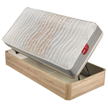 Pack Colchón Juvenil Pikolin Cherry + Canapé Abatible Apertura Lateral Natural