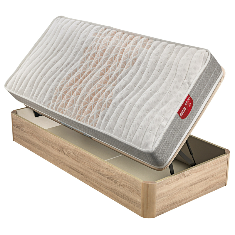 Pack Colchón Juvenil Pikolin Cherry + Canapé Abatible Apertura Lateral Natural