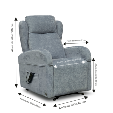 Sillón Relax O Luxen Gisbert 2 Motores Levanta Personas Power Lift