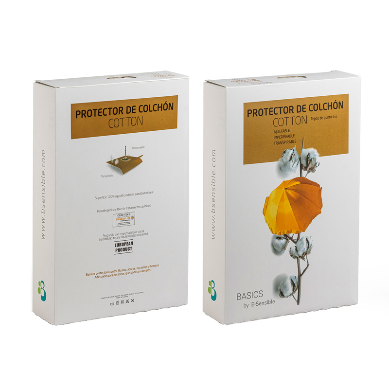 Protector Colchón Impermeable B-Sensible Cotton Tejido de Punto 100% Algodón