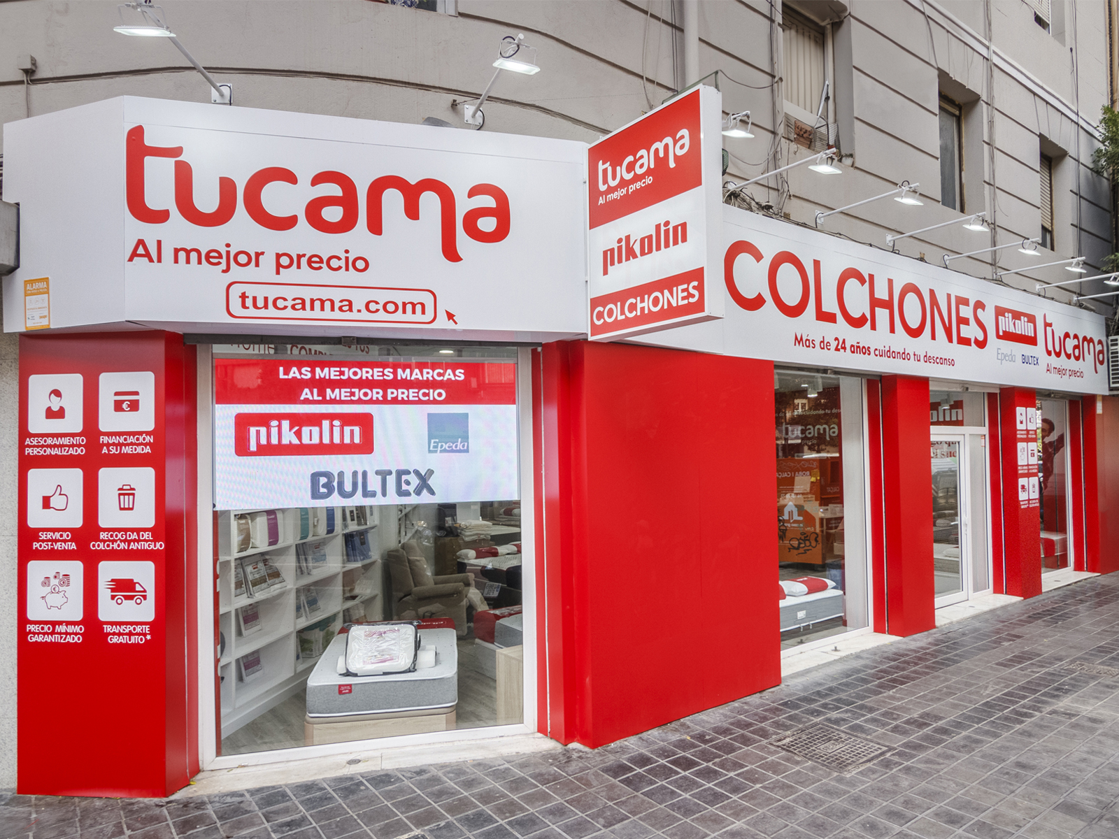 Imagen de fachada tienda TuCama Peris y Valero
